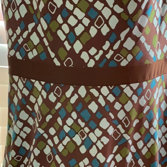 Apt. 9 Brown and Green Sleeveless Sheath Dress - Picture 3 of 10
